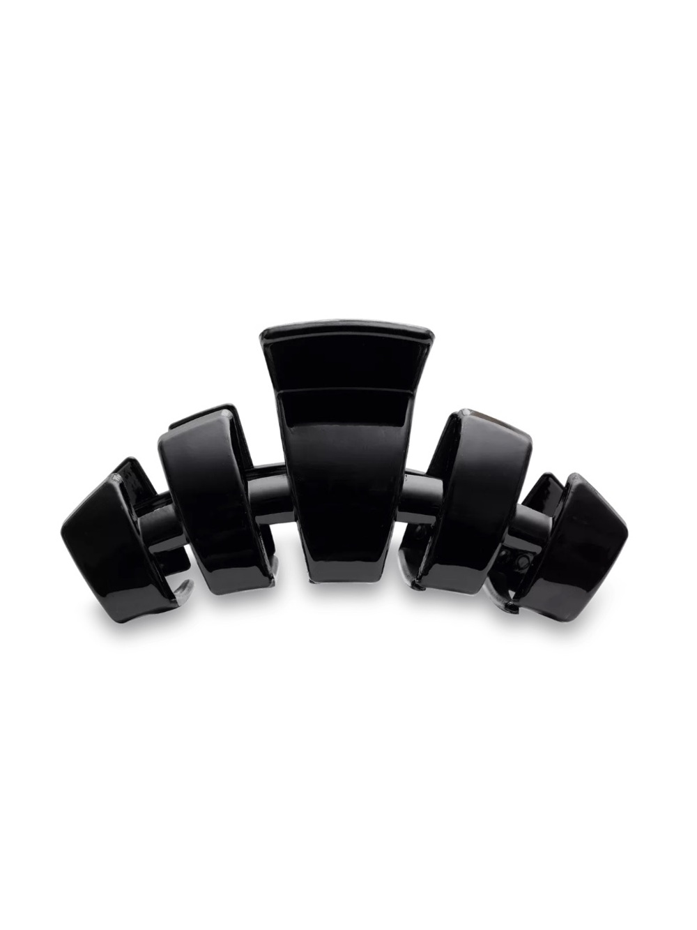 TELETIES Large Black Claw Clip Thick Hair Bendable Durable 4.5” Chic Hair Clip
